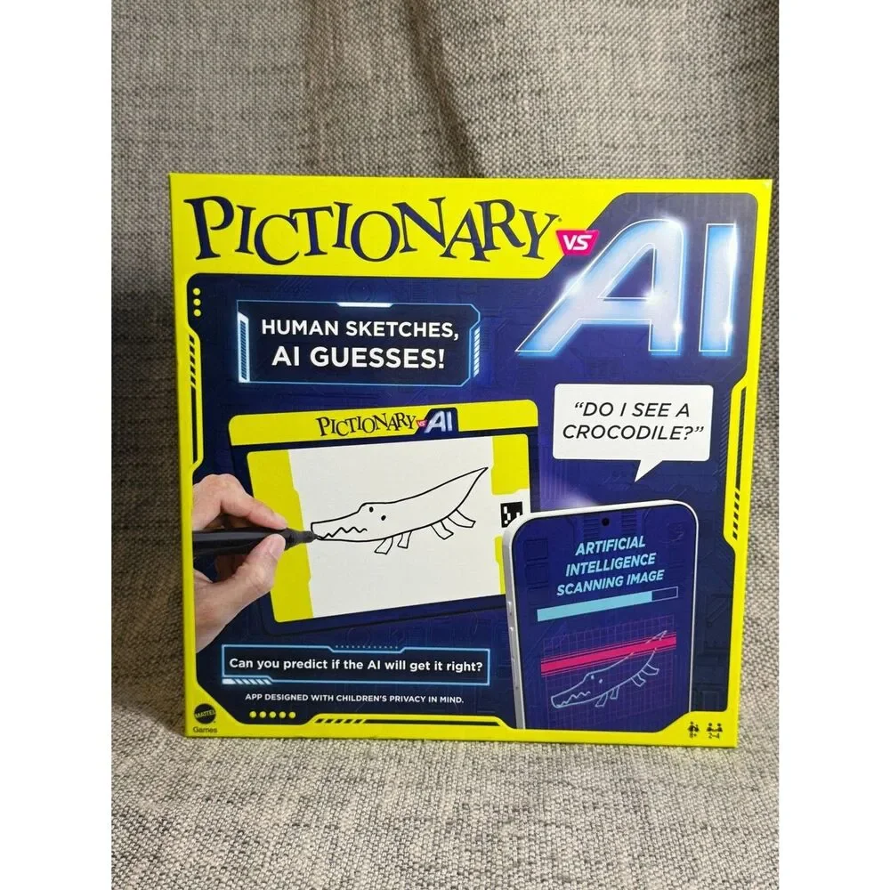 Pictionary vs. AI Board Game Mattel Game Human Sketches AI Guesses NEW & SEALED